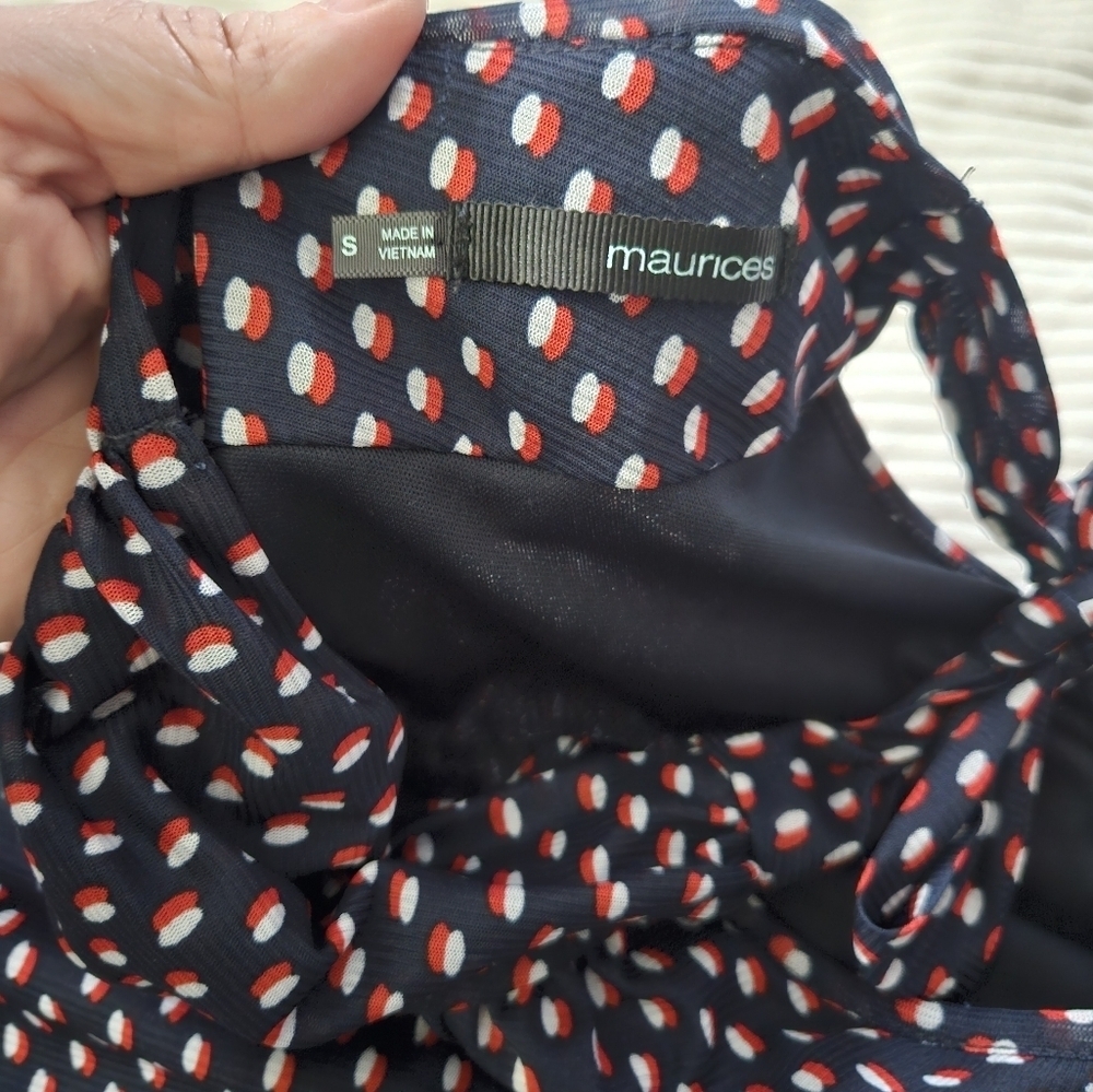 Maurices Polka Dot Halter Top Size S - Picture 5 of 7